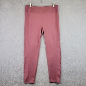 Bebe Sport Leggings Womens XL Purple Yoga Fitted Compression Pockets Workout Y2K
